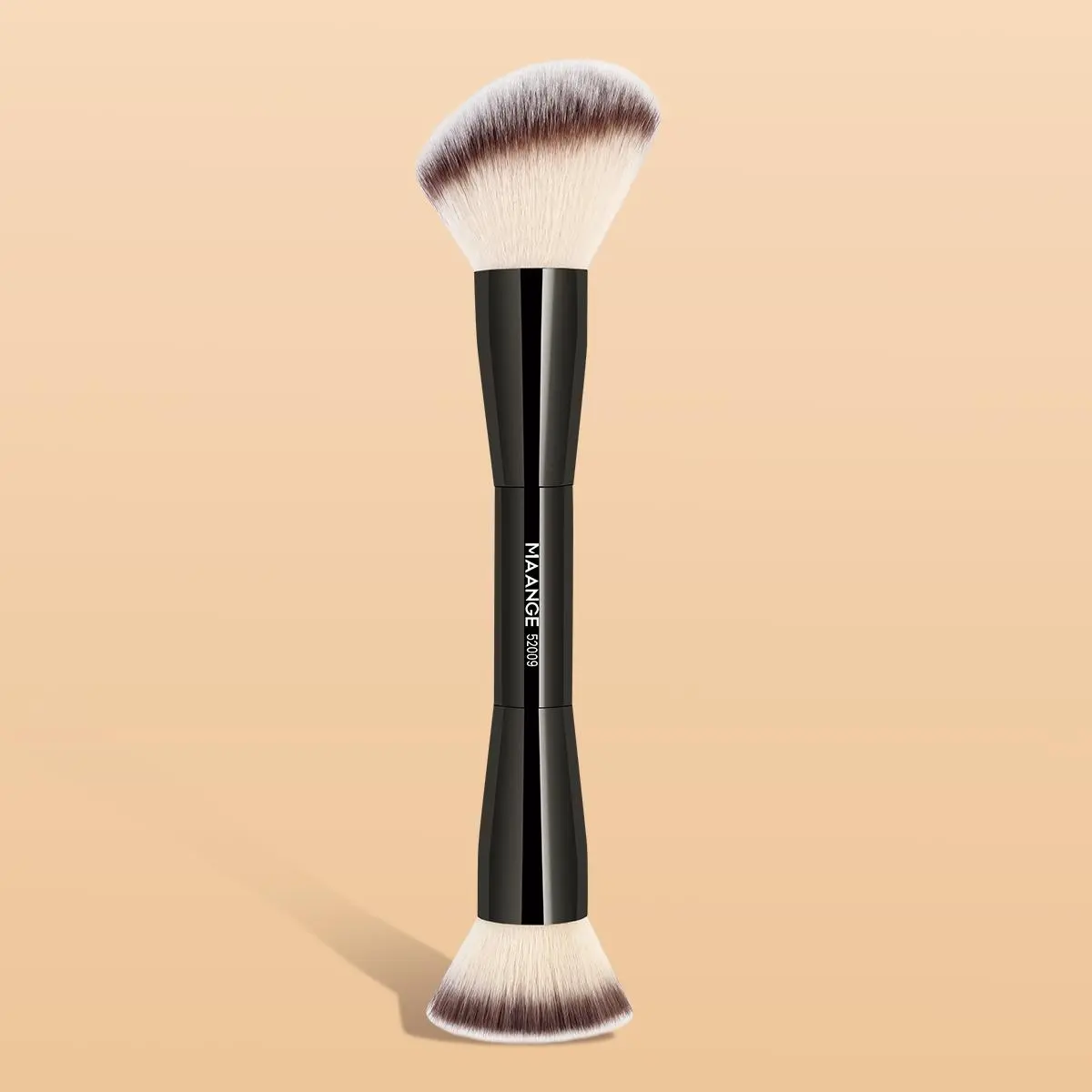 Professional Dual-head Facial Makeup Brush, Foundation & Powder & Blush Brush, Makeup Tools with Soft Fiber, Brush for Travel