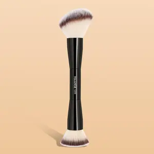 Professional Dual-head Facial Makeup Brush, Foundation & Powder & Blush Brush, Makeup Tools with Soft Fiber, Brush for Travel