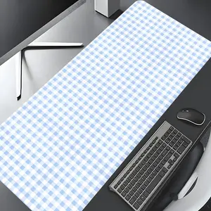 Gingham Check Pattern Mouse Pad, Rectangle Gaming Mouse Pad, Non-slip Rubber Pad, Desktop Decoration Protective Pad, Office Desk Accessories for Home, Office, Laptop, Desktop Computer Games