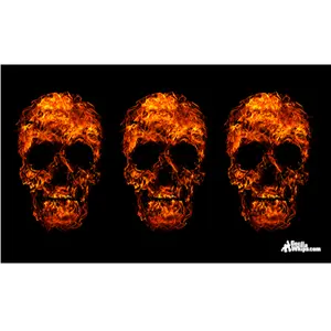 3 Skulls 12x18 Pocket Whip Flag For 1/4" & 5/16" Whips