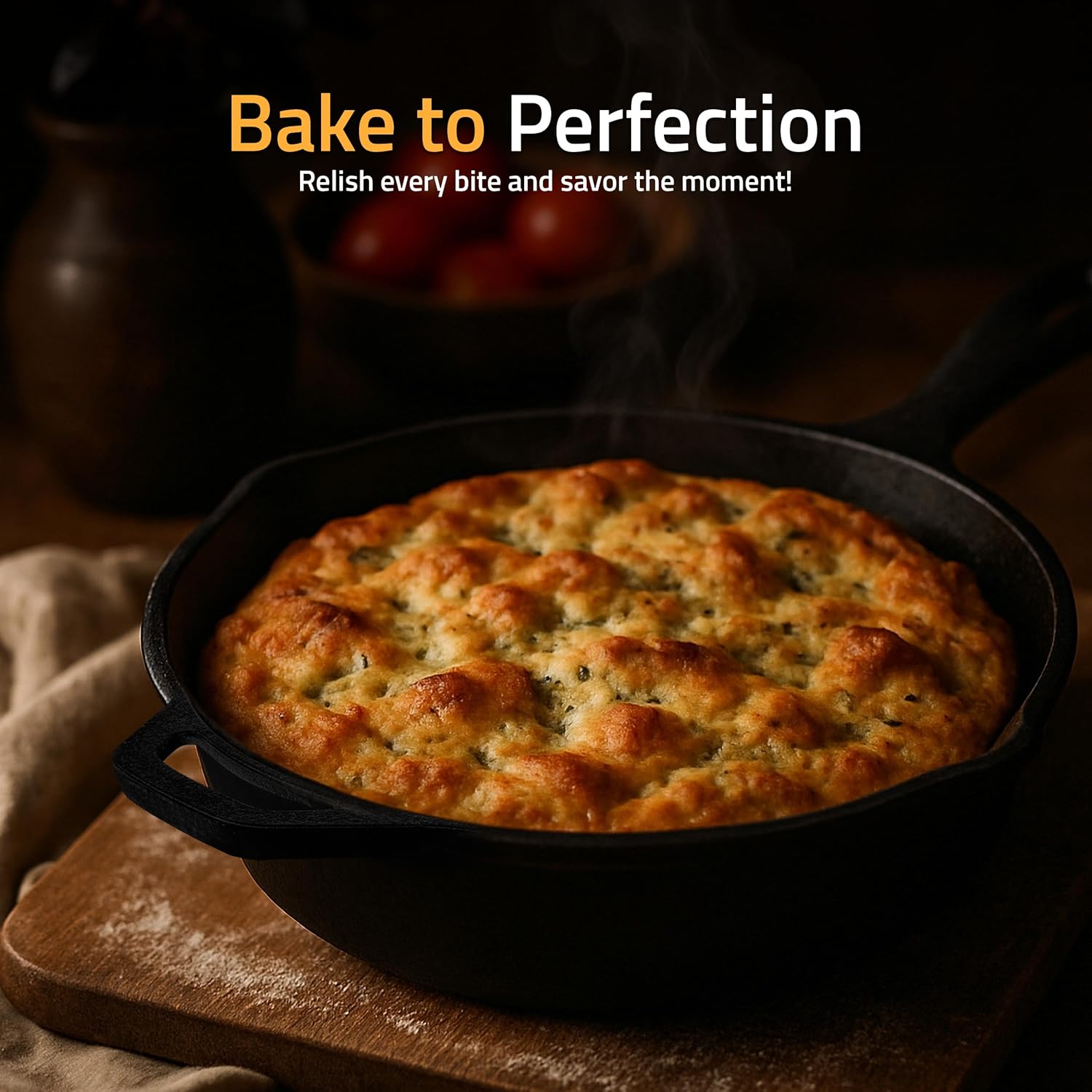Utopia Kitchen Pre-Seasoned Cast Iron Pan 12” – Heavy Duty Frying Skillet, Multipurpose