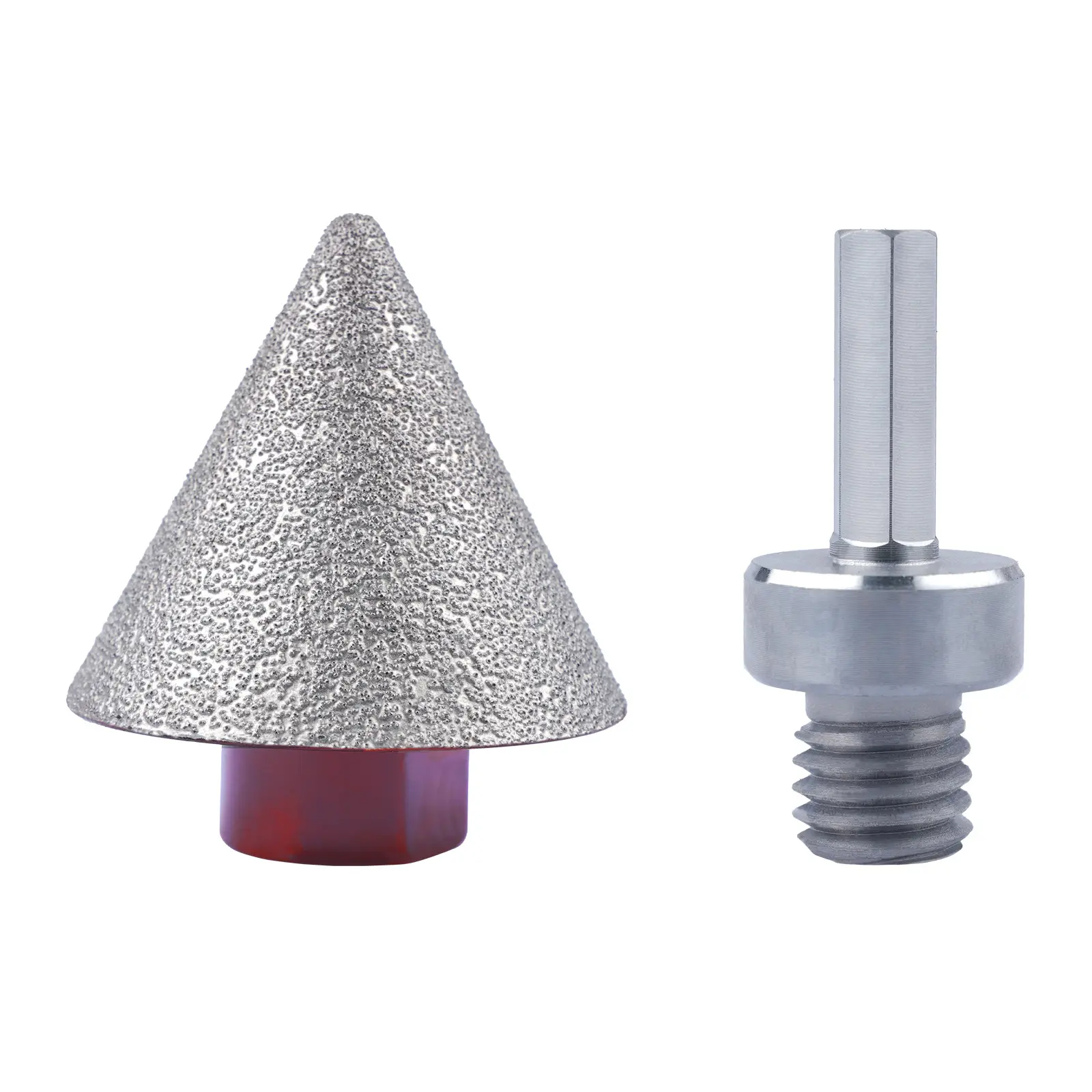 Diamond Beveling Chamfer Bits Countersink Hole Saw Drill Bit for Tile Marble Granite Ceramic 5/8"-11 Thread Sharpener for Angle Grinder & 3/8” Hex Shank