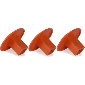 Molded Rubber Baseball/Softball Base Plug, Orange (Pack of 3)