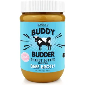 Bark Bistro Beef Broth Buddy Budder — 100% Natural Dog Peanut Butter, 17 oz