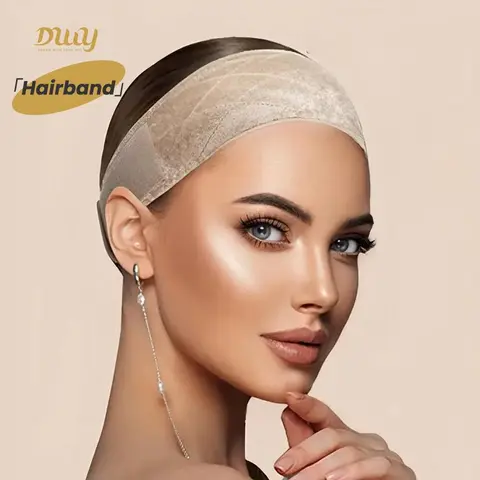 DWY Women's Nude Wig Grip Band, Stylish Soft Elastic Hair Accessory for a Secure, Adjustable Fit, Style