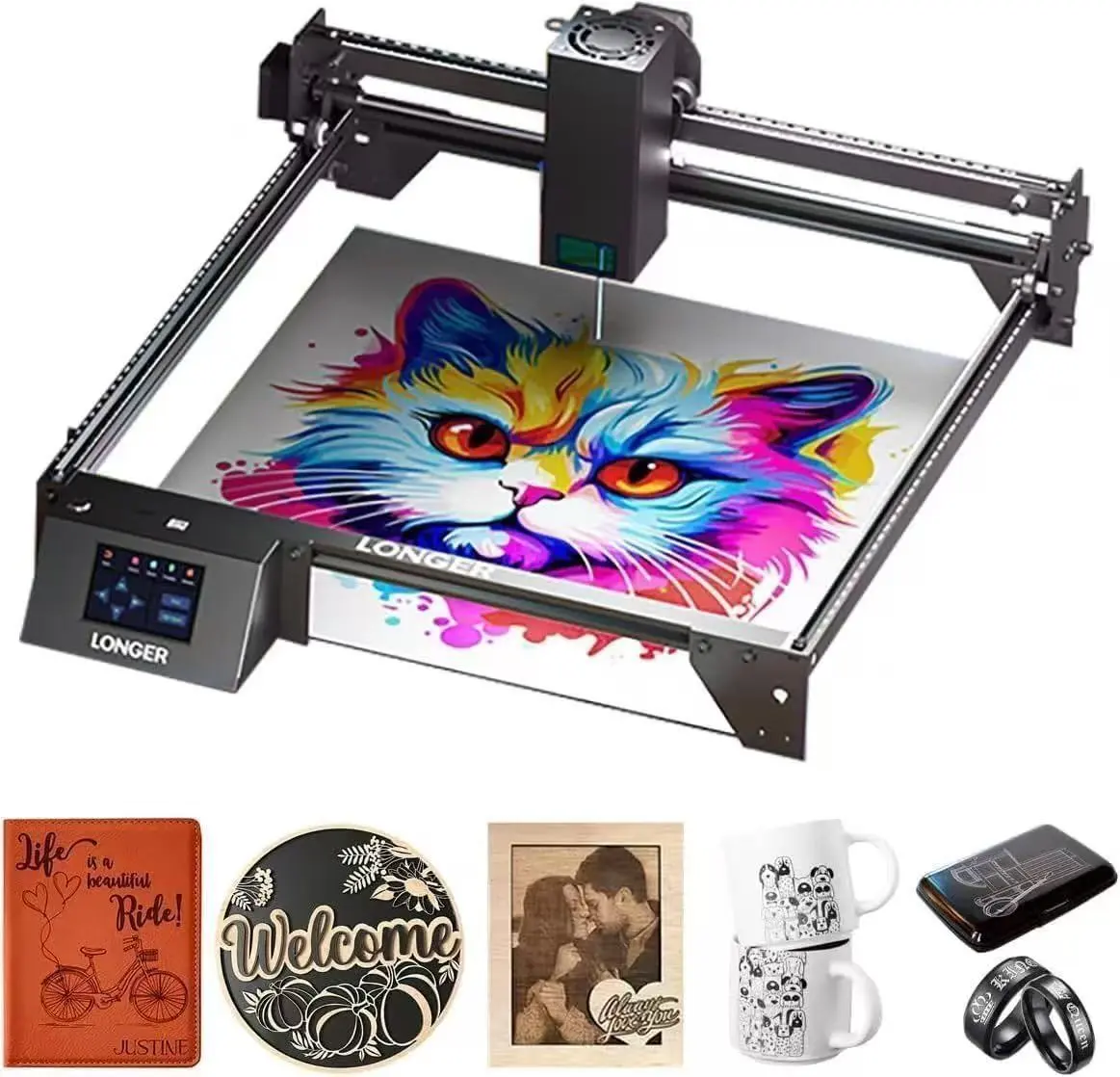 Longer New Upgrade RAY5 20W Laser Engraver-Cutter, 20000mW Output, 32-bit Motherboard, 130W CNC Power Tool, App Offline Control for Metal, Glass, Wood Cutting, Power Tools