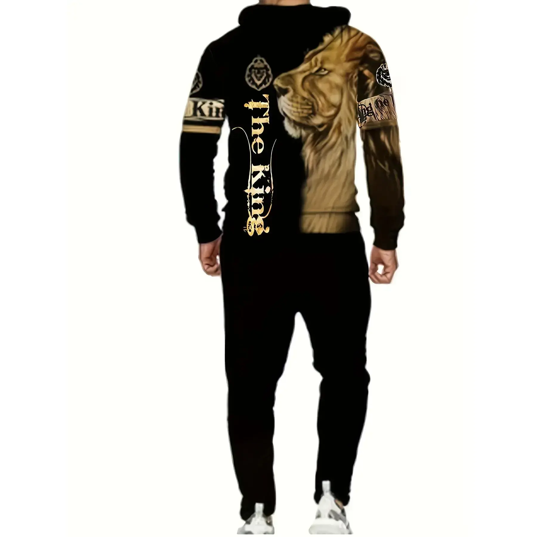2026 New Arrival! King of Streetwear Men's 3D Lion Print Tracksuit - Hoodie & Jogger 2-Piece Set 2026 New Arrival! King of Streetwear Men's 3D Lion Print Tracksuit - Hoodie & Jogger 2-Piece Set