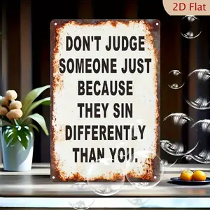 2D Flat, [2D Flat] 1pc Durable Metal Sign, Nautical Decor, Room Decor Inspirational Quote Vintage Wall Art Home Decorators Metal Wall Ar Hanging Plaque, 2D Flat