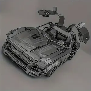New 3D Metal Puzzle Building Kits for Bulldozer, 3D Metal Sports Car Model Kit, Alloy Assembly Model Car, Laser-Cut Puzzle Toys