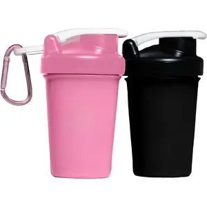 Combo - Black + - 4oz Mini r Bottle for Pre Workout, Creatine, & Small Scoop Supplements (Not for Protein) Carabiner & r Ball Included