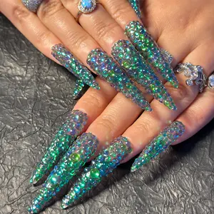 Full of luxury! Gradient Fish Scale Diamond - Laser Gloss, Clean and Heavy textured, Sweet Girl Turns into Royal Sister in seconds