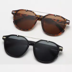 Retro Metal Bridge Round Frame Sunglasses For Women & Men