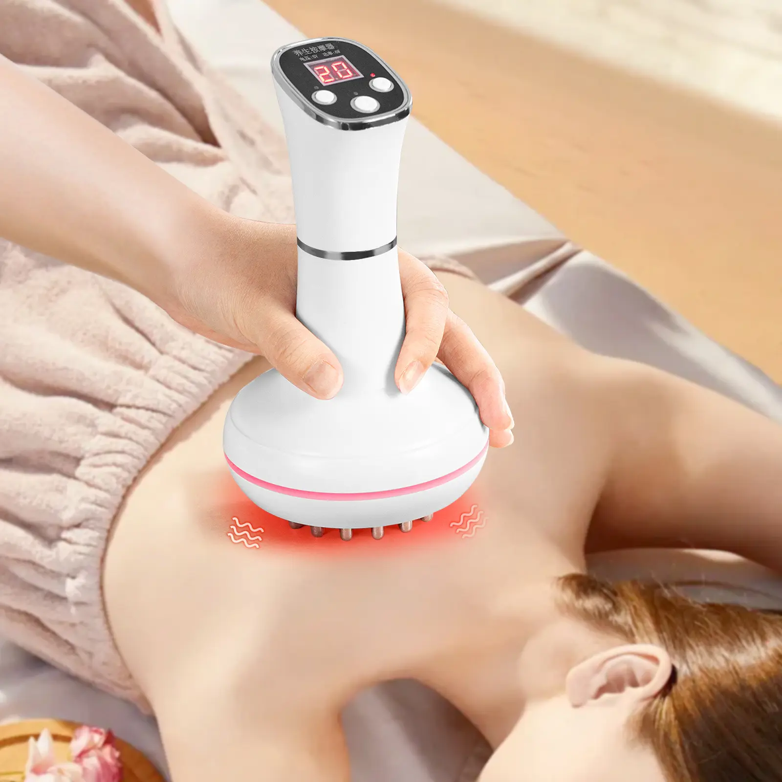 Father's Day Vibratory Electric Massage Brush - Full Body, EyeTargeting, USB Charging, Cordless CompactPlastic Device with TPE Muscle Soothing, Body-Safe Device, Self Care Products, Gifts for Women,Mother's Day Gifts, Home Fitness Tool,