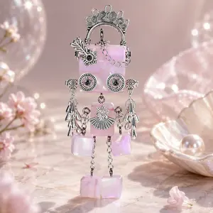 Mewodo Viva 3-in-1 Handmade Bag Charm Keychain Pendant Necklace
