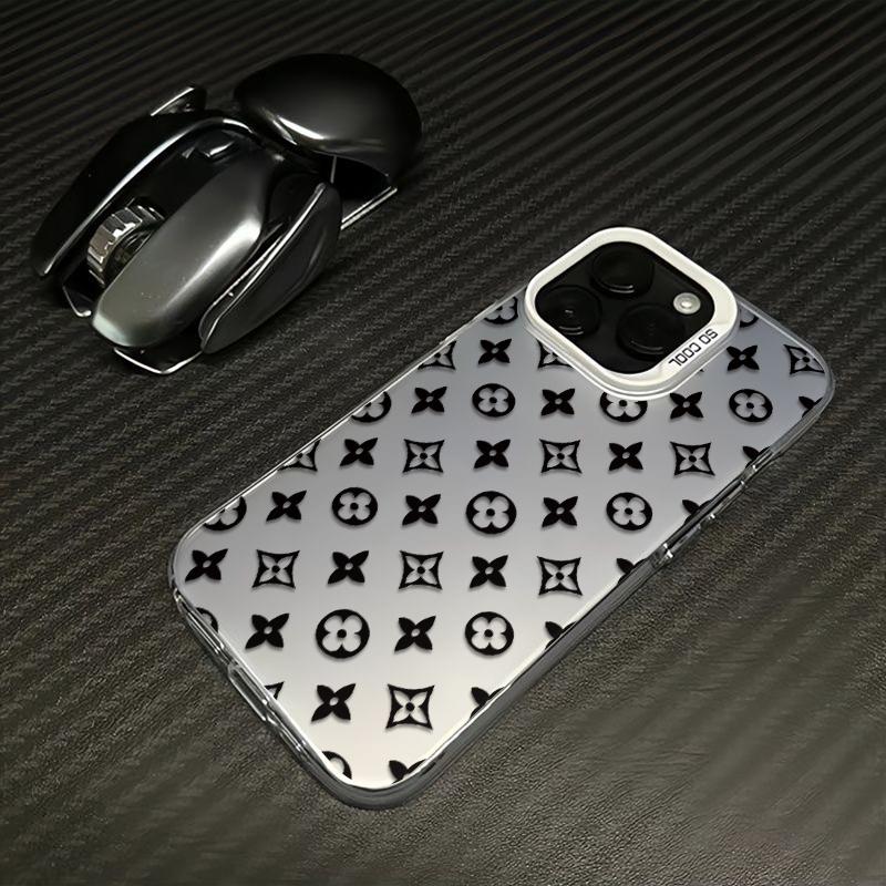 Exquisite Floral Patterns Phone Case Combining A Symmetrical Geometric Floral Pattern, Merging Retro Glamour With Modern Fashion Sense For iPhone 17.16.15.14.13.12.11.X.XS.XSMAX.XR.8.7