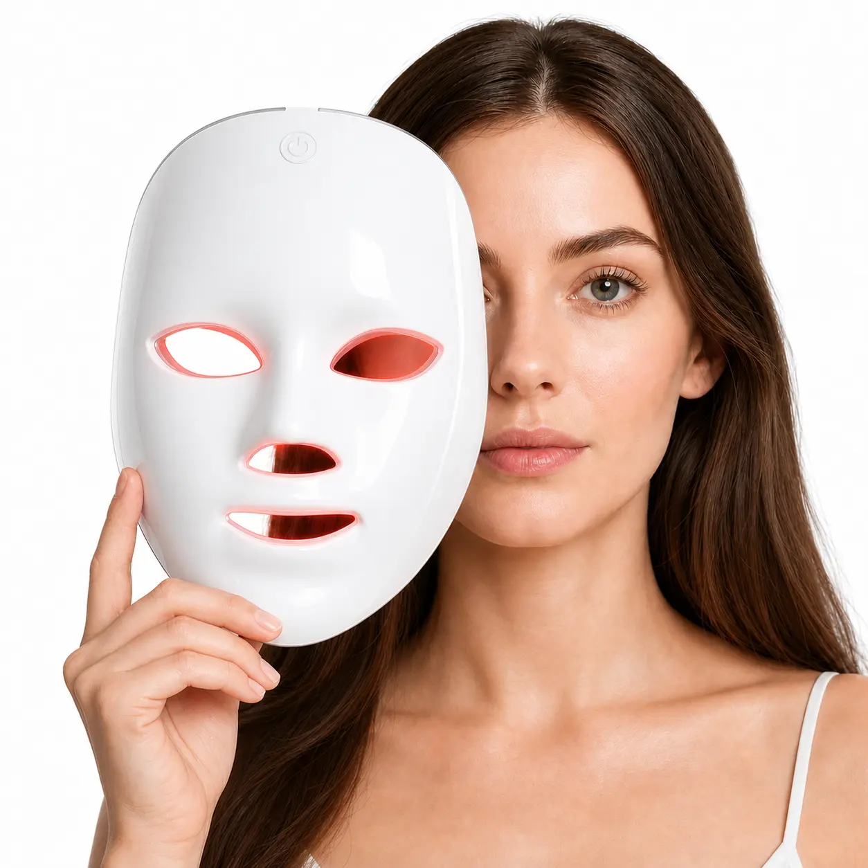 4D 7-Color LED Light Therapy Face Mask for Glowing Skin, Red Blue Light Therapy Facial Mask with Multi-Color LED Modes, At-Home Skincare Beauty Device, Rechargeable Portable Face Mask Gift for Women