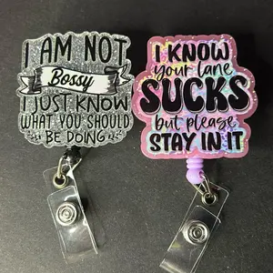 Badge without beads and Reel Attached for Office Supplies