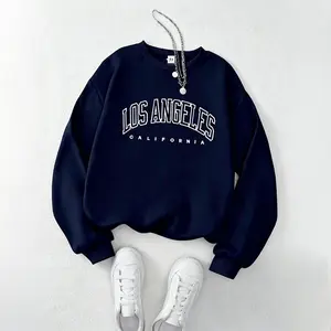 Women's Casual Loose Fit Crew Neck Long Sleeve Sweatshirt, Versatile For Everyday Wear Hoodie Womenswear