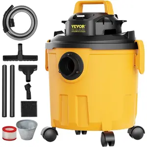 VEVOR Commercial Shop Vac, 11 Gallon Wet Dry Shop Vacuum, 5.5 Peak HP Portable with One-Button Self-Cleaning, 1350W Input, 1.25inx 7ft Hose, 20ft Cord, Industrial-Grade for Jobsite, WorkshopVEVOR Super Brand Day