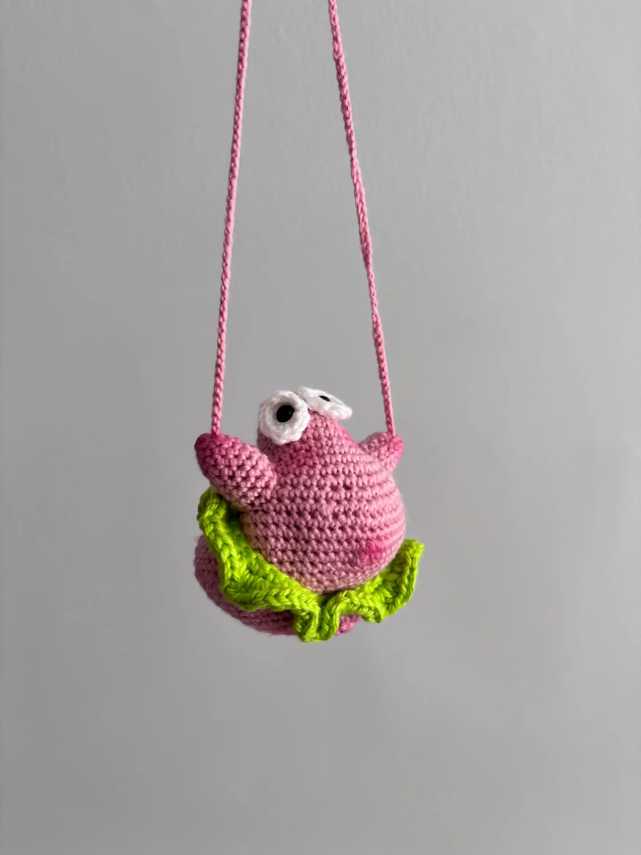 Patrick Star booty crochet car hanger
