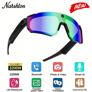 2026 New AI Smart Sport Sunglasses - Wearable Smart Glasses with Camera, 32MP HD, 1200P Video, ChatGPT AI Assistant, Real-Time Translation, Voice Control, Bluetooth 5.4, Wireless WiFi 6(802.11ax) - Ideal for Cycling, Driving (Phones & Electronics Device)