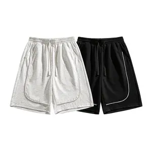 2026 Summer New Large Size M to 8XL Wearable 145kg Zipper Style 280g Heavyweight Ice-Feel Knit Men's Sports Casual Shorts 2-Pack