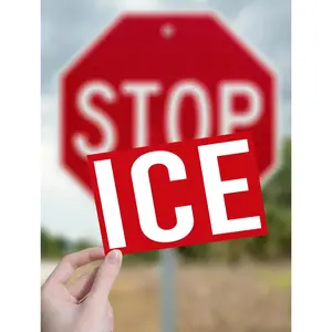 Stop ICE Sticker, Abolish Ice, Justice For Renee Nicole Good, No Kings, Hands Off, Outdoor Protest, Anti Trump Rally Decal, Bumper Sticker