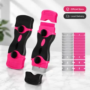 Multipurpose Double Edge Cleaning Scraper, for Wall Floor Glass Auto Surface, Handheld Removal Tool, Sharp Efficient Scraper for Various Stubborn Stains Cleaning razor remover