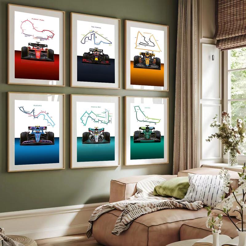 Track Map Posters Nurburgring Nordschleife Canvas Posters Decorative Room Aesthetic Bedroom Wall Art Poster Office Home Modern Hanging Picture