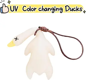 Uv Color-Changing Duck Pendant: 10PCS Color-Changing Roast Duck Summer Funny Car Pendant Interior Decoration Rearview Mirror Hanging Decoration Car Accessories for Men