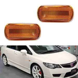 2PCS OE-Spec Amber Fron Side Marker Lights Housings For Honda/Acura RSX Integra Civic EP3 Replace OEM 34301-S5H-T02 , 34301-S5A-003 , 34301-S5A-013