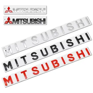 Car Side Letter Emblem Sticker, Rear Trunk Badge Decal, Fits Mitsubishi Lancer 9 Asx L200 Colt Pajero Outlander Eclipse Evo Models