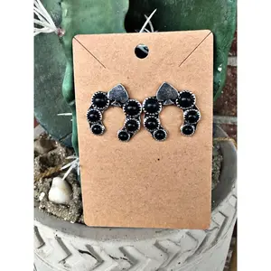 Spaded Earrings - Black