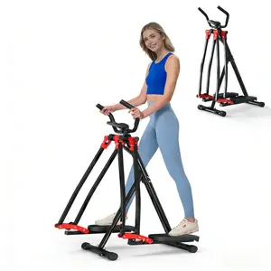Spacewalk fitness equipment - Home air walking elliptical machine, featuring a LCD display, adjustable resistance and foldable design, suitable for full-body aerobic exercises and leg training!