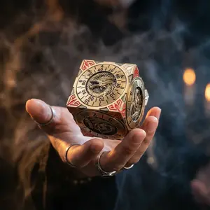 7-in-1 Spinning Metal Dice Tower with Roulette Wheel - DND Dice Set for RPG, Tabletop Gaming | Multi-Sided Metal Dice & Case | Perfect Gift for Game Masters & Players metal dice set roll Vibrant Orange and Yellow Icosahedron Dice Set Core Dragon Blue