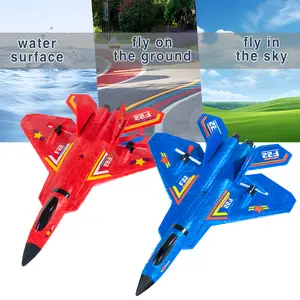 RC Plane Remote Control Glider F22 Airplanes 2.4 GHZ 2 Channels Easy to Fly RC Fighter with Automatic Balance Gyro for Adult Kids Beginner Ideal Birthday Springtok Jet Multifunction Durable