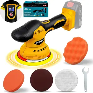 Cordless Car Buffer Polisher Compatible for 20V Battery(Without Battery) Car Buffer Polishers with 6 Variable Speed to 5500RPM, for Car Detailing/Polishing/Waxing(Battery Not Included)