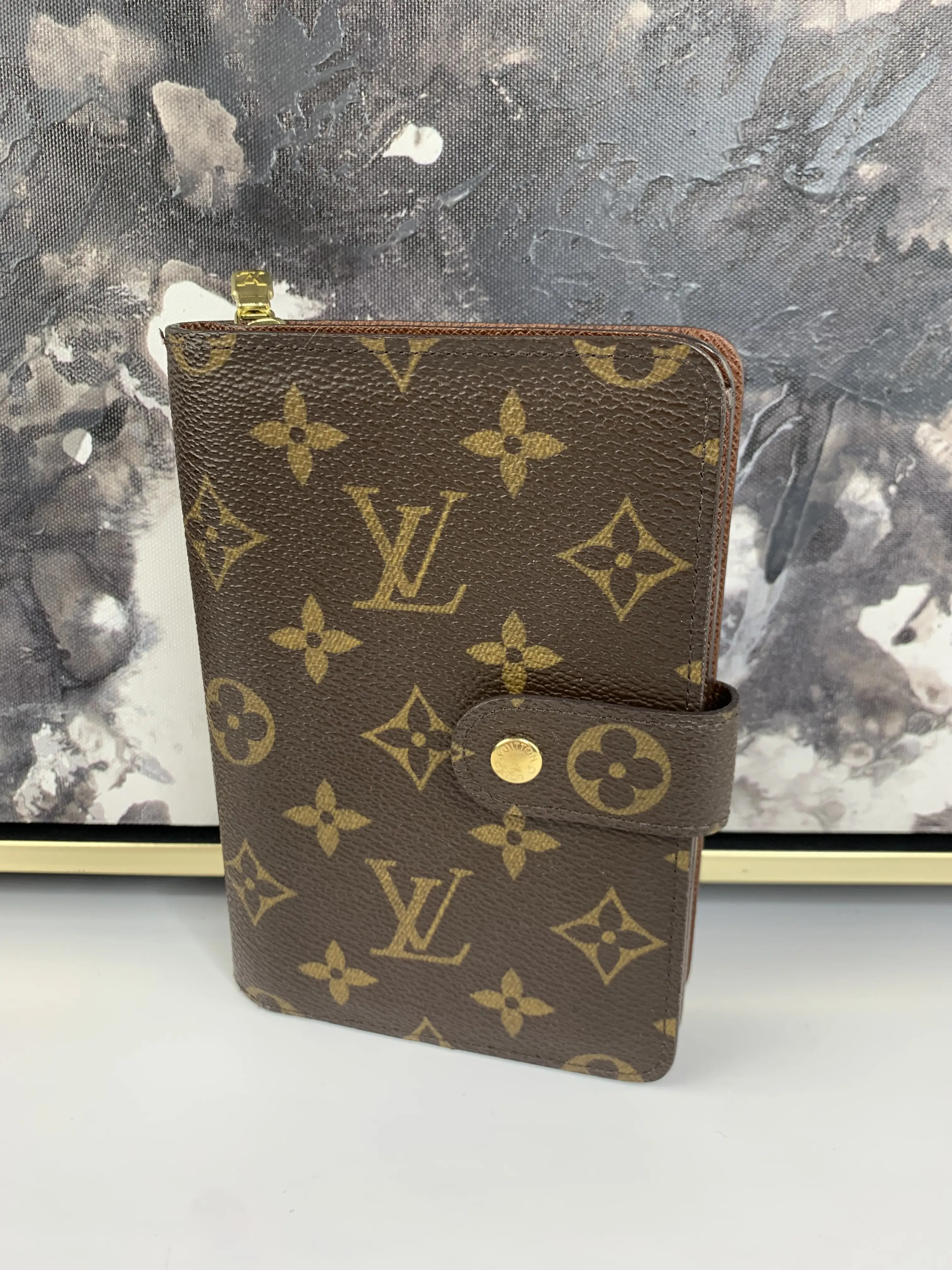 Pre-owned Louis Vuitton canvas and leather Small Leather Goods Zippy Organizer Compact Wallet