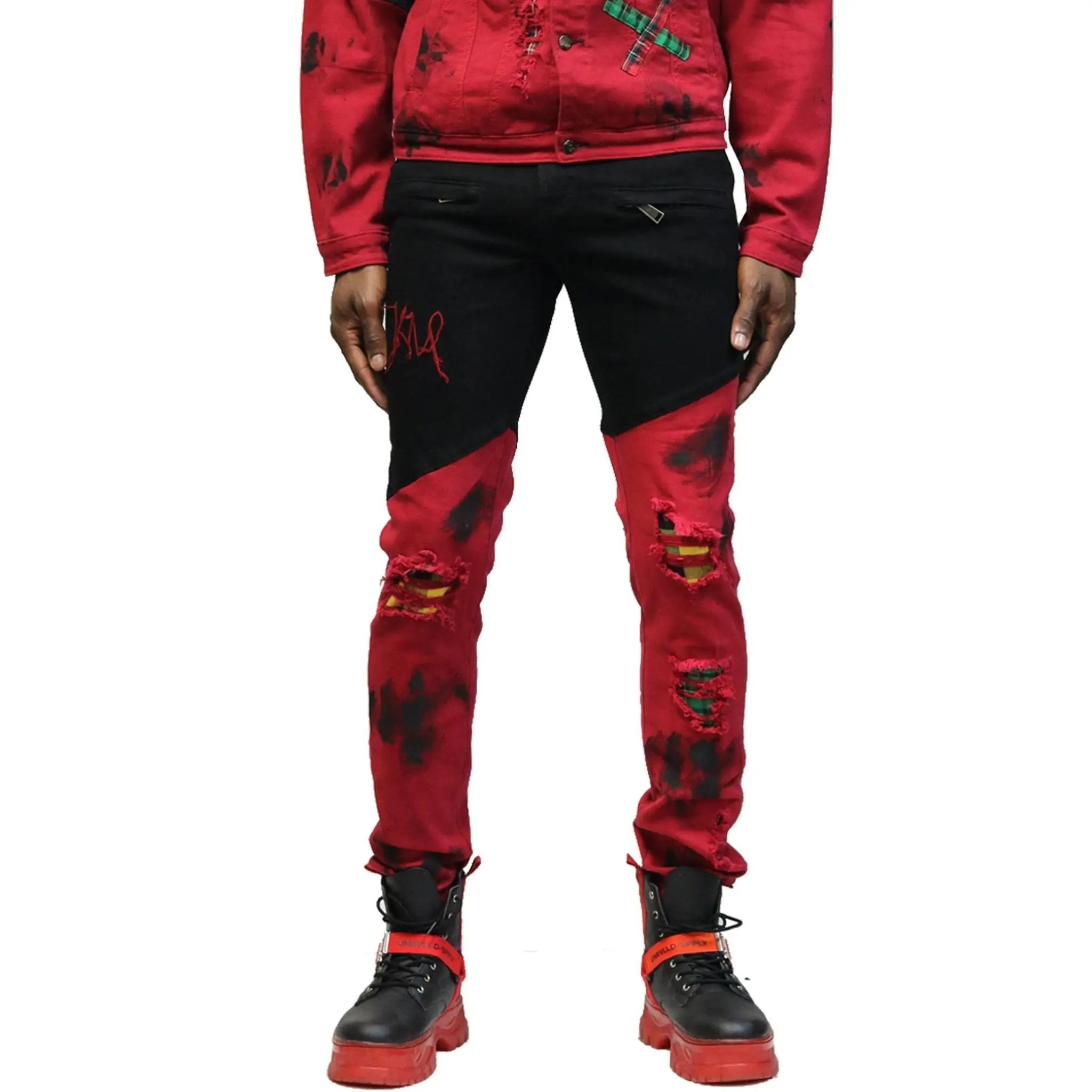 Epic Premium Washed Skinny Two Tone Twill Pants