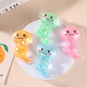 New Style Axolotl Cartoon Sequined Salamander Squishy Malt Sugar Stress Relief Toy, Stress Relief and Vent Toy for Students and Office Workers • Cute Red-Mouthed Turtle,Perfect gift for children