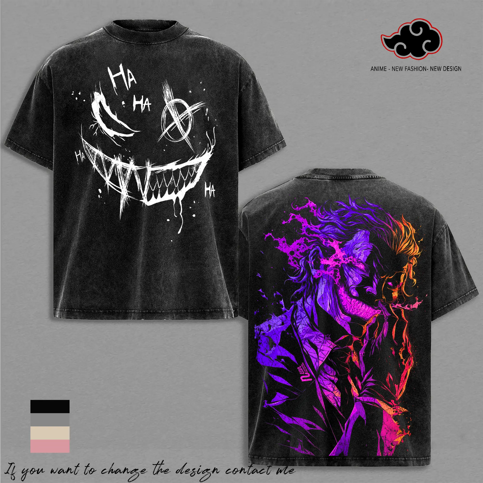 Clown Prince of Crime intage Washed Shirt Villain Anime Graphic Tee Dark Gotham Clown Prince Design Oversized Streetwear Comic Book T Shirt Retro Graphic Apparel Gift for JK Fans Men Women