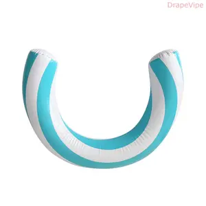 Inflatable Swimming Pool Float Ring, Curved Ergonomic Floatie Raft, Durable PVC Water Toy, Easy Inflate, Lightweight Comfortable Swim Ring for Adults and Kids, Summer Beach Float, Family Poolside Water Fun, Portable Outdoor Floating Raft for Relaxation
