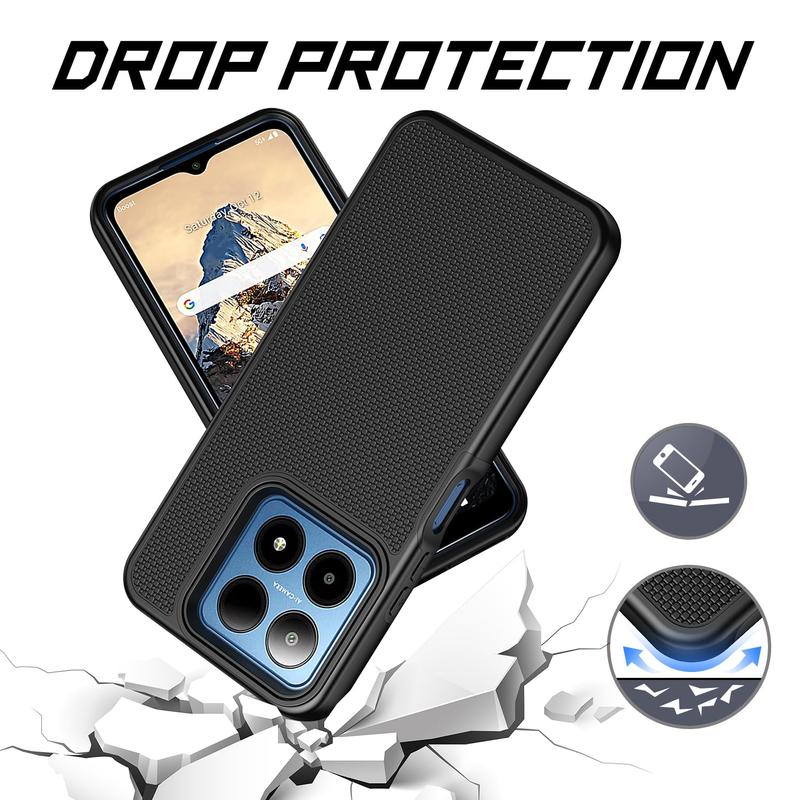 Compatible for Boost Summit 5G Case w/Tempered Glass Screen Protector [Military Grade] Ring Car Mount Kickstand Shockproof Hard Phone Case -