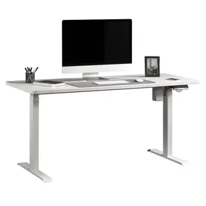 Sauder Office 60 Inch Sit/Stand Desk with Electric Height Adjustment Integrated Wireless Charging & USB Ports Modern Adjustable Desk for Home or Professional Use