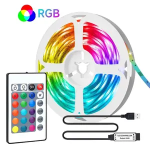USB Powered LED Light Strip, RGB Color Changing LED Light Strip with Remote Control, LED Ambient Light, Dynamic Lighting for Bedroom Ambiance, Home Decor, TV Background, Led Strip Lights, Rgb Ambient Lighting