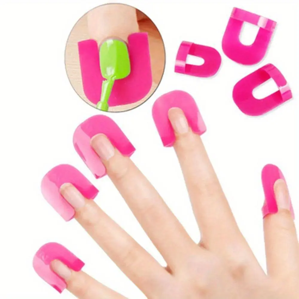 26pcs/set 10 Sizes Curve Shape Varnish Shield Nail Protector Finger Cover Spill-Proof French Stickers Manicure Nail Art Tools