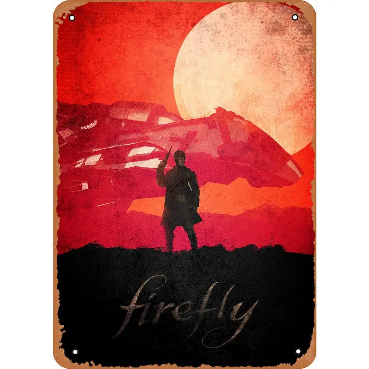 Firefly TV Show 1-Sided Print Long-Lasting Metal Tin Sign, 8x12 in Metal Plaque, Living Room, Bedroom Home Decor Signage