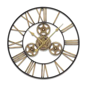 Melrose Industrial Metal Gears Wall Clock