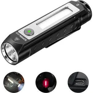 Rechargeable Flashlights High Lumens, Sofirn IF23 4000lm Flashlight 3-in-1 with side white light and RGB mode, IPX8 ,long runtime,  base, suitable for , , camping