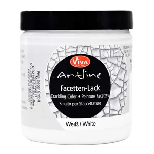 Viva Decor Artline Crackling Color 250ml White Water-Based Effect Paste for Glass Canvas Ceramics Plastic Cardboard & Clay